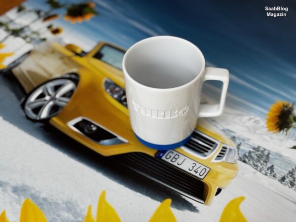 Saab Turbo Tasse "Ocean Blue"