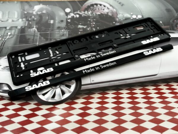 Saab Kennzeichenhalter Made in Sweden