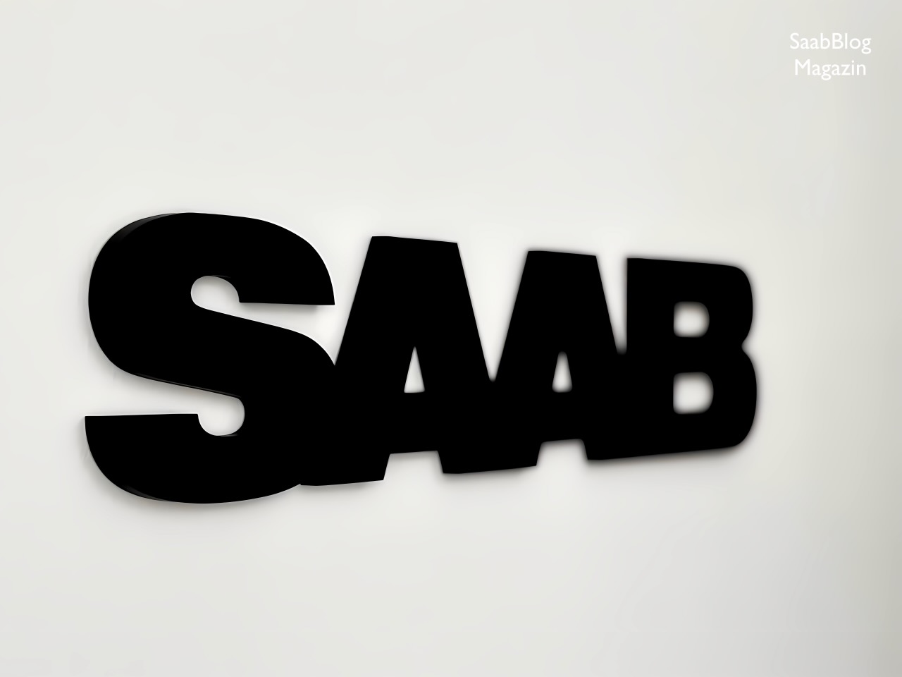 Saab Schriftzug Wand