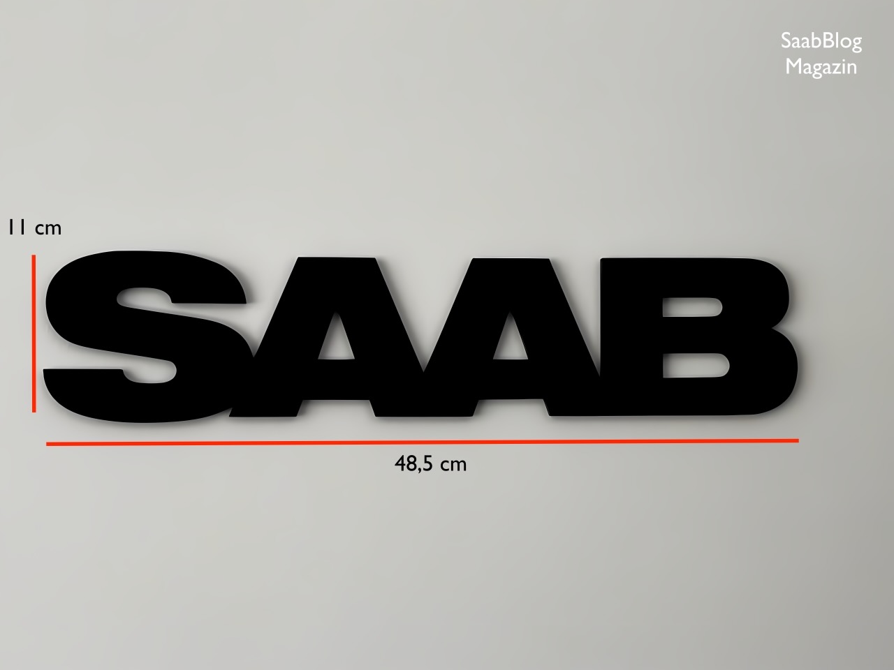 Saab Schriftzug Größe