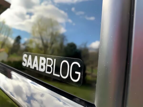 SaabBlog Aufkleber, weiß